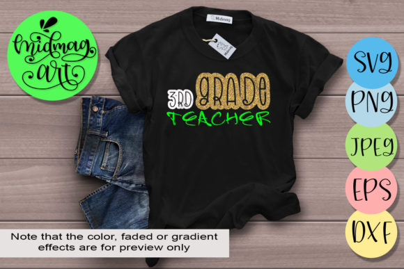3rd Grade Teacher Graphics for Crafts & Web