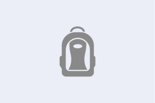 Black School Bag Flat Icon Vector: Graphics & Icons