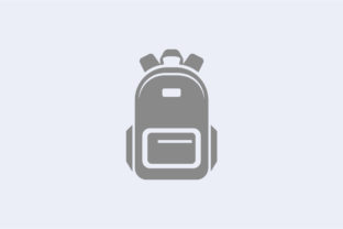 Black School Bag Icon: Essential Graphics for Crafters
