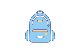 Colorful School Bag Icon: Vibrant Graphics for Icons