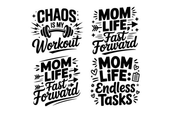 Mom Life Humor Bundle: Graphics & T-Shirt Designs