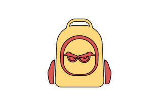 School Bag Filled out Line Icon Vector: Essential Graphics & Icons