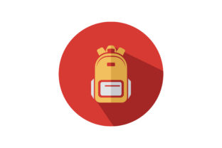 School Bag Flat Vector Icon: Graphics and Icons for Blogs
