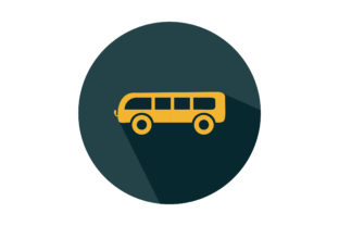School Bus Flat Vector Icon: Graphics & Icons
