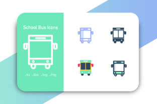 School Bus Icons Vector: Graphics for Crafters