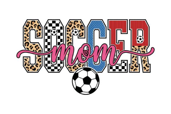 Soccer Mom Pattern: Graphics for T-Shirt Designs
